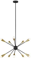 Lampy sufitowe - Feiss Industrialna LAMPA wisząca FE-JAX10-MB Elstead metalowa OPRAWA loftowy ZWIS pająk explosion mosiądz czarny FE-JAX10-MB - miniaturka - grafika 1
