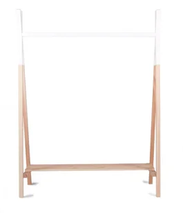 Childhome CHILDWOOD Wieszak Tipi na ubrania, naturalny buk, biały, CLSTIPI - Półki i regały dla dzieci - miniaturka - grafika 5