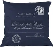 Poduszki dekoracyjne - French home PODUSZKA OZDOBNA FRENCH HOME - CARTE POSTALE BLUE - miniaturka - grafika 1