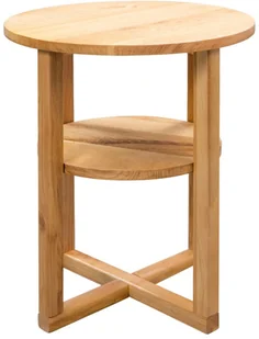 vidaXL Stolik boczny z litego drewna dębowego, 40 x 50 cm - Ławy i stoliki kawowe - miniaturka - grafika 3