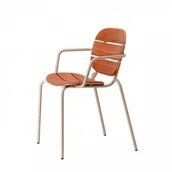 Krzesła - Scab Design Krzesło Si-Si drewniane z podłokietnikami - rama terracotta 2514 ZT - miniaturka - grafika 1