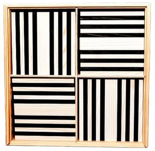 Brandunit BV Kapla Zestaw drewnianych klocków, 100 szt., czarno-białe KAPL172127 - Klocki - miniaturka - grafika 2