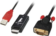 Kable - Lindy Kabel HDMI VGA + zasilanie 1m 41455 - miniaturka - grafika 1