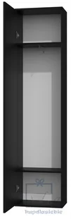 SZAFA DUO LUSTRO WIESZAK PRZEDPOKÓJ CZERŃ MAT - Meble do przedpokoju - miniaturka - grafika 3