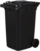 Kosze na śmieci - Pojemnik na odpady 240 l czarny 24465 - miniaturka - grafika 1