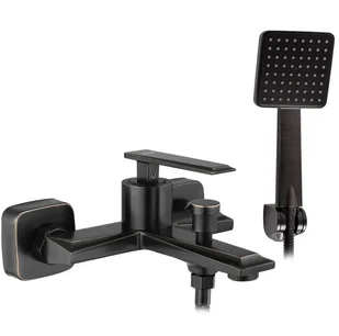 Rea Bateria ścienna wannowa Romano Old Black - Baterie wannowe i prysznicowe - miniaturka - grafika 2