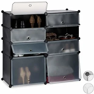 Relaxdays regał na buty, z tworzywa sztucznego, system regałowy 8 półek, regał wtykowy, wys. x szer. x głęb.: 91 x 94,5 x 36,5 cm 10024522_46 - Szafki na buty Relaxdays regał na buty, z tworzywa sztucznego, system regałowy 8 półek, regał wtykowy, wys. x szer. x głęb.: 91 x 94,5 x 36,5 cm 10024522_46 - Szafki na buty - miniaturka - grafika 1