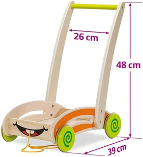 Eichhorn Drewniany wózeczek z klockami chodzik 1833 100001833 - Chodziki - miniaturka - grafika 2