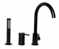 Baterie wannowe i prysznicowe - STELLMAN Bateria Wannowa 3 otworowa UNO czarna 9125-30cz - miniaturka - grafika 1