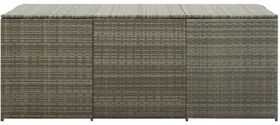 vidaXL Skrzynia ogrodowa z polirattanu, 180 x 90 x 75 cm, szara vidaXL - Pozostałe meble ogrodowe - miniaturka - grafika 6