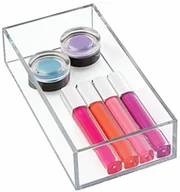 Pudła i pojemniki do przechowywania - iDesign iDesign Organizer do makijażu, mały plastikowy organizer do szuflad na kosmetyki, makijaż i akcesoria, praktyczne pudełko do przechowywania do toaletki, szuflad lub łazienki, przezroczyste 40910 - miniaturka - grafika 1