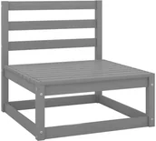 Komplety wypoczynkowe - vidaXL Ogrodowa sofa środkowa, szara, lite drewno sosnowe - miniaturka - grafika 1