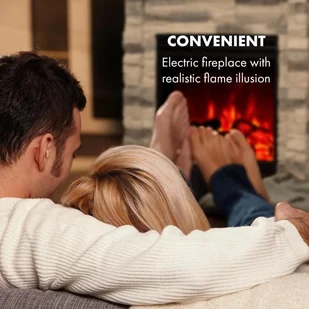 Klarstein Lienz, , 1800 W, jasnoszary FP6-Kaprun-GR - Kominki elektryczne - miniaturka - grafika 3