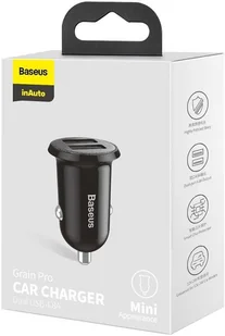 Baseus Grain Pro ładowarka samochodowa 2x USB 4,8 A czarny (CCALLP-01) - Ładowarki samochodowe - miniaturka - grafika 22
