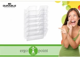 Durable Zestaw sześciu poziomych pojemników Durable FLEXIPLUS A4 przeźroczysty 170001440 - Półki na dokumenty - miniaturka - grafika 2