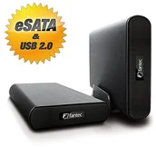 Dyski HDD - Fantec DB-AluAir U2E zewnętrzny dysk twardy dysk twardy SATA do montażu w obudowa (8,89 cm (3,5 cala), złącze USB 2.0 i eSATA, łącznie z funkcją One Touch Backup, czarna obudowa aluminiowa) 1594 - miniaturka - grafika 1