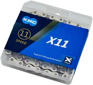 Łańcuchy rowerowe - KMC X11 Bicycle Chain 11-speed 118 Chain Links, szary/czarny 2022 Łańcuchy BX11NB118 - miniaturka - grafika 1