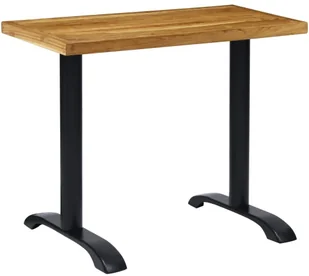 vidaXL Lumarko Nogi do stolika bistro, 2 szt., czarne, 61x8x72 cm, żeliwo 325428 - Meble modułowe i akcesoria - miniaturka - grafika 2