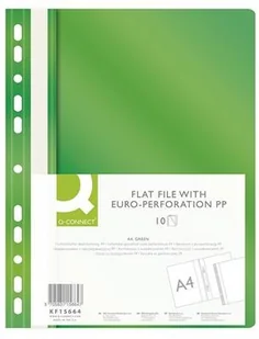 Q-Connect Skoroszyt , PP, A4, standard, wpinany, zielony KF15664 - Teczki i skoroszyty - miniaturka - grafika 2