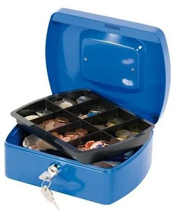 Q-CONNECT Kasetka na pieniądze , średnia, 205x85x160mm, niebieska KF02623 - Sejfy i kasy pancerne - miniaturka - grafika 2