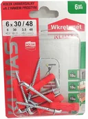 Wkręty - Wkręt-Met Blister Łącznik z Hakiem 6/30x48 Czerwony Prosty 6szt BSFXL-06030048 23813 - miniaturka - grafika 1