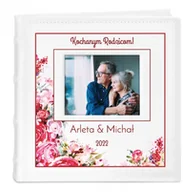 Albumy fotograficzne - Murrano Album mały z oknem nadruk dedykacja dla rodziców rocznica p ALB-SO-WH-UV-003 - miniaturka - grafika 1