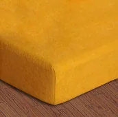 Prześcieradła - Darymex Prześcieradło z gumką Frotte żółte 210/200x220 cm 5907761004924 - miniaturka - grafika 1