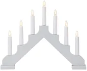 Oświetlenie świąteczne - Eglo Eglo 410457 - Świecznik bożonarodzeniowy ADA 7xE10/3W/230V jasny szary - miniaturka - grafika 1