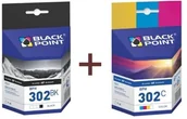 Tusze zamienniki - Black Point HP 302 BK+COL MULTIPAK zamiennik tusz do DeskJet 2130, 1110, 3630, 3631, 3632, 3633, 3634, 3636, 3637 zamienniki HP F6U66AE i HP F6U65AE BPH302BKCOL - miniaturka - grafika 1