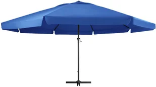 vidaXL Parasol ogrodowy na słupku aluminiowym, 500 cm, lazurowy 47369 - Parasole ogrodowe - miniaturka - grafika 9