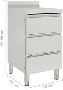 VidaXL Szafki gastronomiczne, 2 szt., stal nierdzewna 3081934 VidaXL - Meble gastronomiczne - miniaturka - grafika 9
