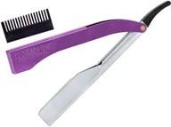 Brzytwy fryzjerskie - Kiepe brzytwa profesjonalna aluminiowa z grzebieniem purpurowa - miniaturka - grafika 1