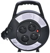 Przedłużacze i rozgałęźniki - Solight Przedłużacz bębnowy 10m czarny - miniaturka - grafika 1