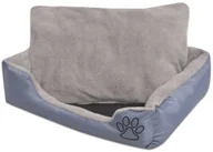 Legowiska dla psów - Vidaxl Legowisko dla psa z poduszką, rozmiar S, szare - miniaturka - grafika 1