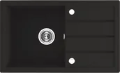 Zlewozmywaki - Kuchinox Trzynastka Zlewozmywak 48x79cm 1-komorowy Syfon+ Bateria Czarny SBPA711T - miniaturka - grafika 1