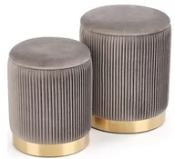 Pufy i podnóżki - Zestaw dwóch puf MONTY Halmar Szary V-CH-MONTY-PUFA-POPIEL - miniaturka - grafika 1