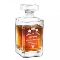 Karafki - Murrano Szklana Karafka Burbon Z Grawerem Dla Dziadka KARB-021 - miniaturka - grafika 1