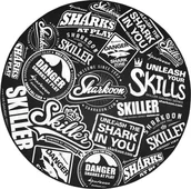 Inne meble biurowe - Sharkoon Mata podłogowa  Sharkoon SKILLER SFM10 mat black white 4044951029815 - miniaturka - grafika 1