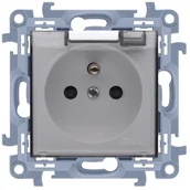 Gniazdka elektryczne - Kontakt Simon Gniazdo wtyczkowe do wersji IP44 z uszczelką - klapka transparetna - miniaturka - grafika 1