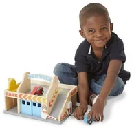 Zabawki kreatywne - Melissa&Doug Melissa and Doug Drewniana Stacja Serwisowa i Myjnia Dla Samochodów 19271 - miniaturka - grafika 1