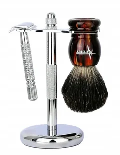 Zestaw Do Golenia Pędzel Borsuk Maszynka Żyletki T - Zestawy kosmetyków męskich - miniaturka - grafika 2
