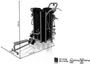 Marbo Sport Wieża 4-stanowiskowa MINI MP-T001 - Atlasy do ćwiczeń - miniaturka - grafika 2