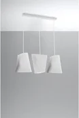 Lampy sufitowe - Sollux Lighting Lighting Atrakcyjna Oprawa Sufitowa Żyrandol BLUM 3 Biały Oryginalny Abażur Tworzywo Sztuczne Lampa Wisząca Zwis Nowoczesny Styl Loft Industrial Oświetlenie Żarówka E27 Idealna do Salonu Jadalni Sypialni LED S SL.0771 - miniaturka - grafika 1