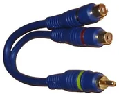 Kable - S-Conn VSE 365106-rozdzielacz Y kabel 1 X wtyk cinch > 2 X gniazdo, podwójnie ekranowane, niebieski 365106 - miniaturka - grafika 1