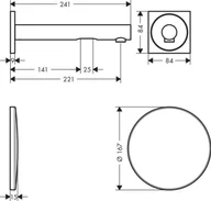 Baterie podtynkowe - Hansgrohe Uno Bezdotykowa bateria umywalkowa podtynkowa 22,5 cm chrom 45111000 - miniaturka - grafika 1