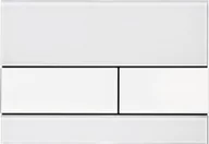 Przyciski spłukujące - TECE 9240800 Square przycisk spłukujący ze szkła do WC szkło białe przyciski białe - miniaturka - grafika 1