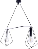 Lampy sufitowe - Jupiter 1662 - Żyrandol na lince KAIR 2xE27/60W/230V czarna/chrom - miniaturka - grafika 1