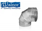 Złącza i kolanka wentylacyjne - Alnor Kolano wentylacyjne segmentowe krótkie SPIRO 90° 250mm BSK-250-90 - miniaturka - grafika 1