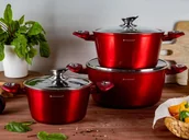 Zestawy garnków i patelni - Edenberg Garnki marmurowe EB 7421 Indukcja zestaw garnków Edeneberg EB 7421 - miniaturka - grafika 1