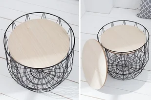 King Home Stolik CAPS SMALL czarny - z miejscem do przechowywania Caps_small_czarny - Ławy i stoliki kawowe - miniaturka - grafika 5